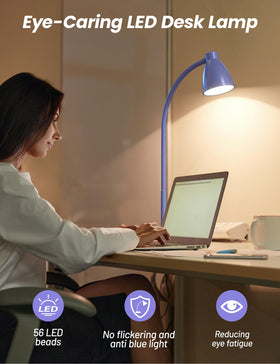 BOHON flexible neck desk lamp directs light precisely