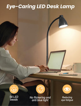 BOHON LED desk lamp offers three color modes for natural, white, and warm lighting.