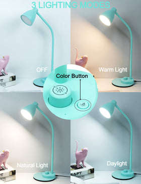 BOHON desk lamp base with USB port enables convenient device charging