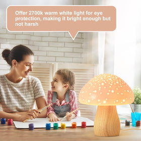BOHON Mushroom Lamp nightstand decor adds charm and practical lighting.