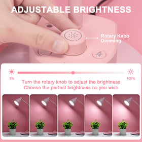 BOHON pink desk lamp LED panel provides even flicker-free light