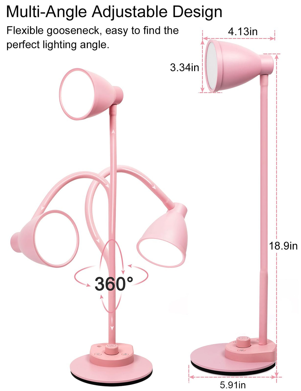 BOHON sturdy metal base keeps the lamp stable