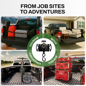 Bohua 1x10 ft reinforced strap handles heavy loads in truck bed