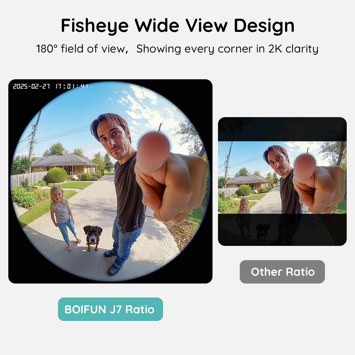 BOIFUN 2K HD night vision captures clear details after dark.