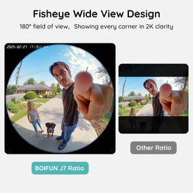 BOIFUN 2K HD night vision captures clear details after dark.