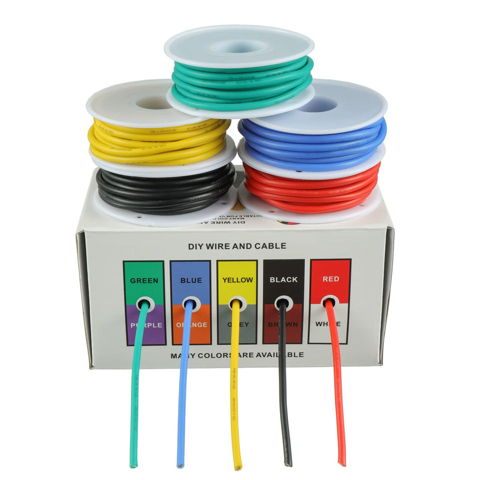 BOJACK 16AWG silicone red wire shown for flexible, durable electrical connections.