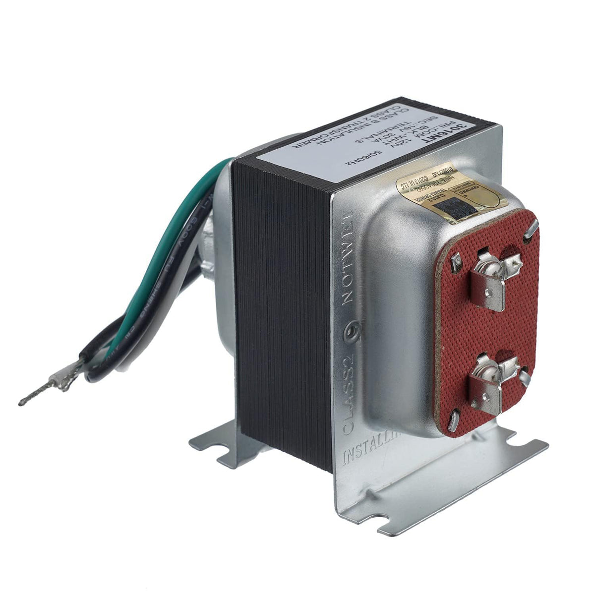 BOJACK 16V 30VA transformer ready for installation powering doorbells and thermostats.