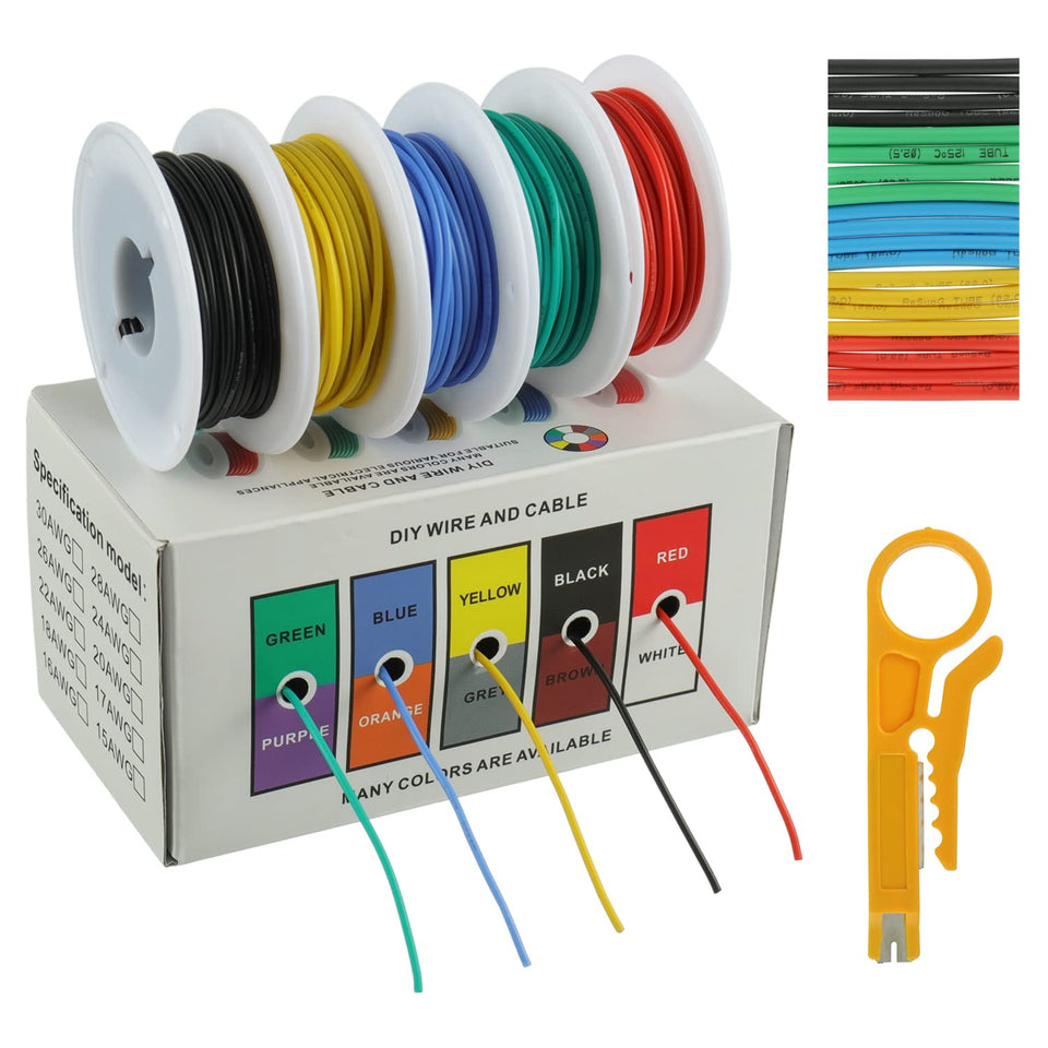 BOJACK red 26AWG silicone wire for flexible, heat-resistant connections.