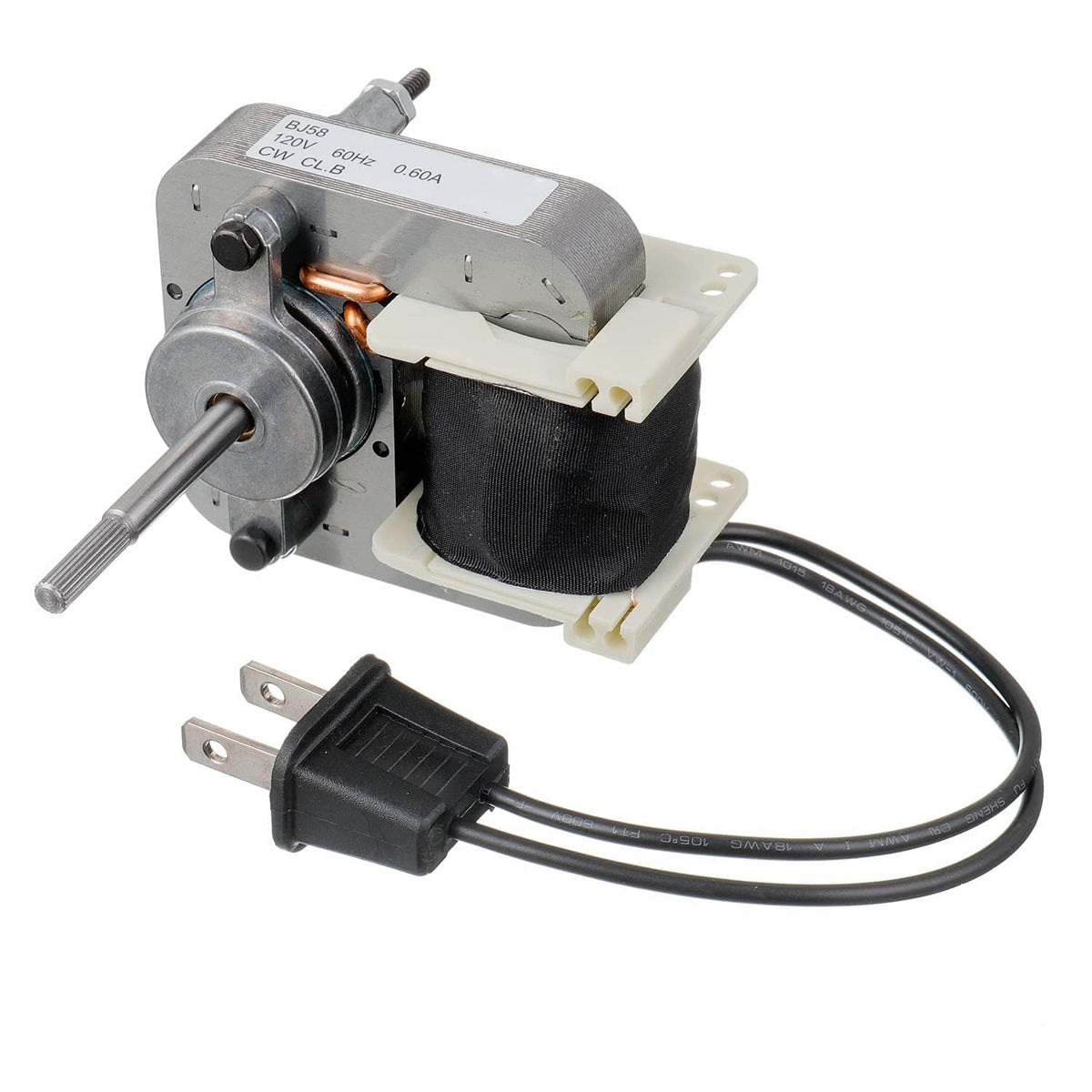 BOJACK motor wire length detail shows 6.496-inch lead for flexible installs.