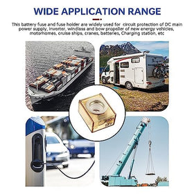 BOJACK MRBF fuse with M8 studs simplifies wiring in large DC systems.