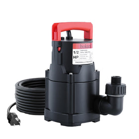 Bokazi portable submersible pump with easy carry handle.