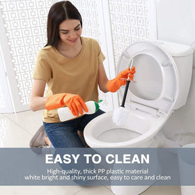 BoldSTARK round toilet seat lid gap facilitates easy lid lifting.