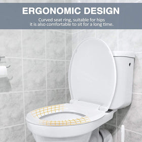 BoldSTARK round toilet seat with secure metal inserts.