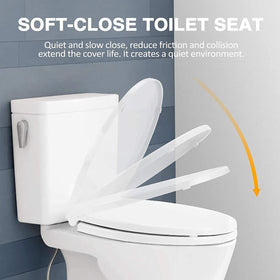 BoldSTARK round toilet seat features non-slip design for steady use.