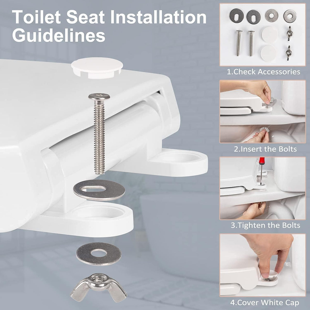 BoldSTARK round toilet seat crafted from durable polypropylene.