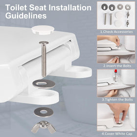 BoldSTARK round toilet seat crafted from durable polypropylene.