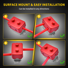 Bolipoeq 50A breaker red cover included for quick protection and visibility.