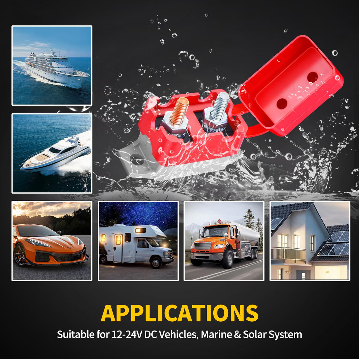 Bolipoeq copper studs and stainless nuts ensure strong connections and corrosion resistance.