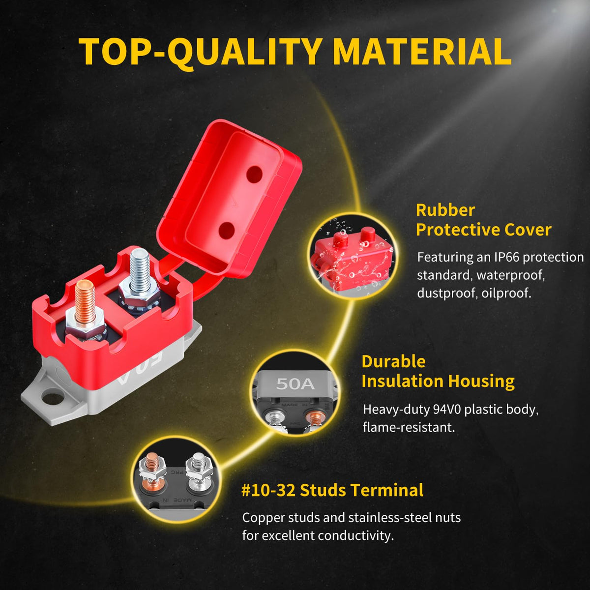 Bolipoeq IP66 waterproof cover protects electronics in harsh marine environments.