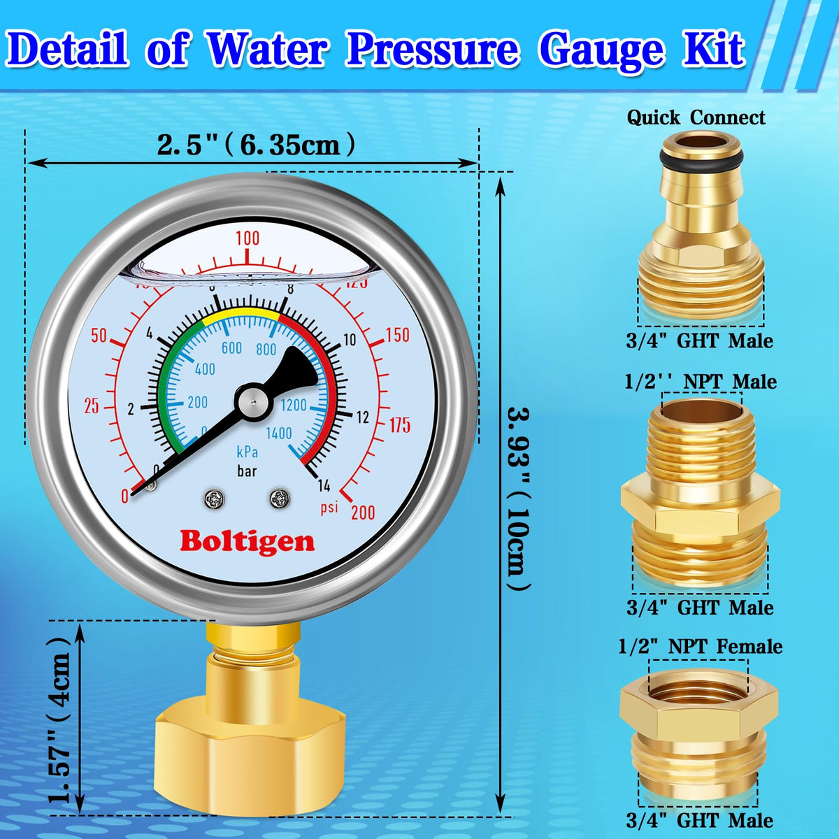Boltigen 3-4inch GHT female-thread adapter enables flexible installations
