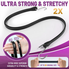Bolvixor 21-inch bungee cords with hooks for tarps and bikes
