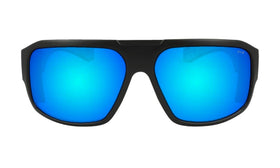 BOMBER safety sunglasses ice blue mirror lens reduces glare