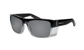 BOMBER safety glasses with smoke crystal frame for all-day comfort and clear vision