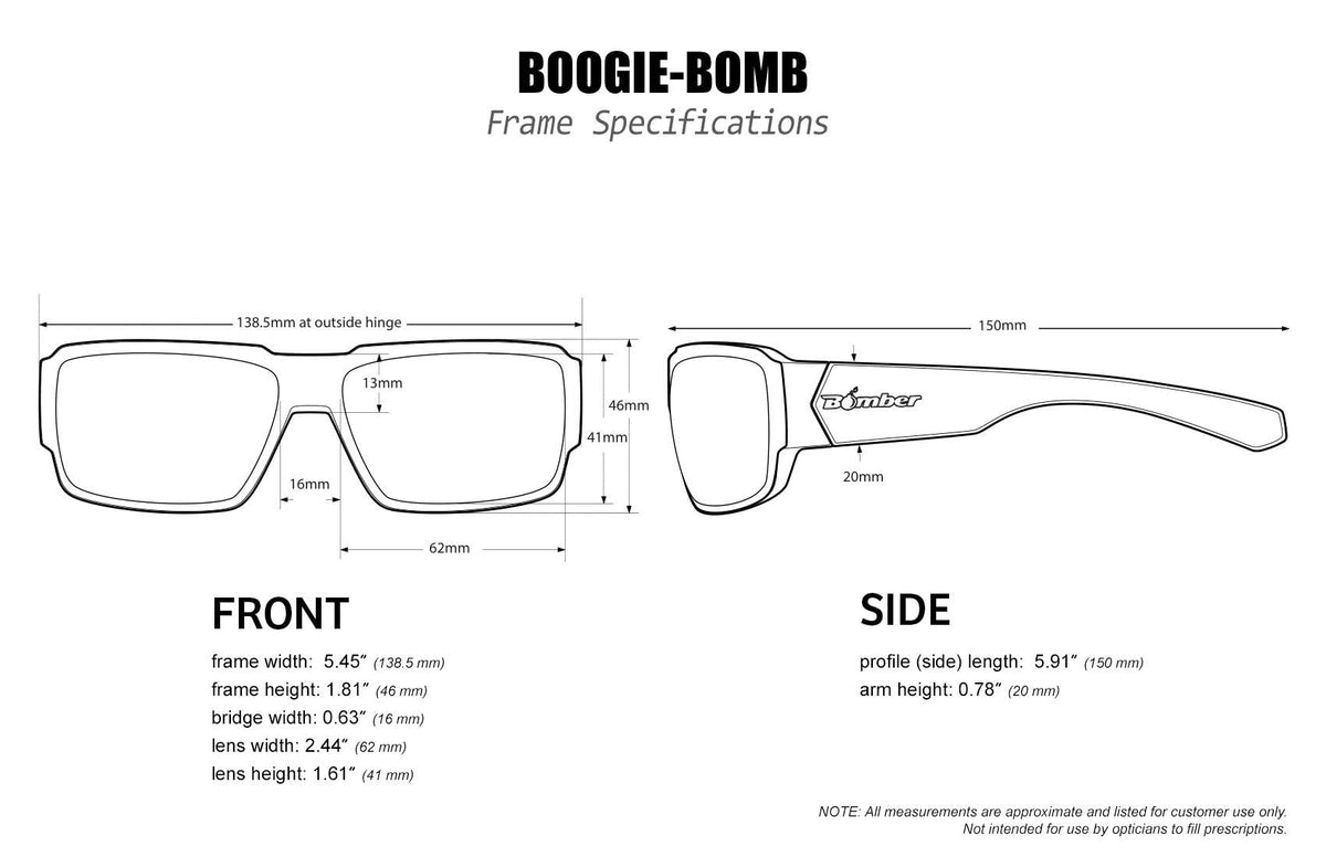 BOMBER unisex fit safety glasses suit men and women comfortably.