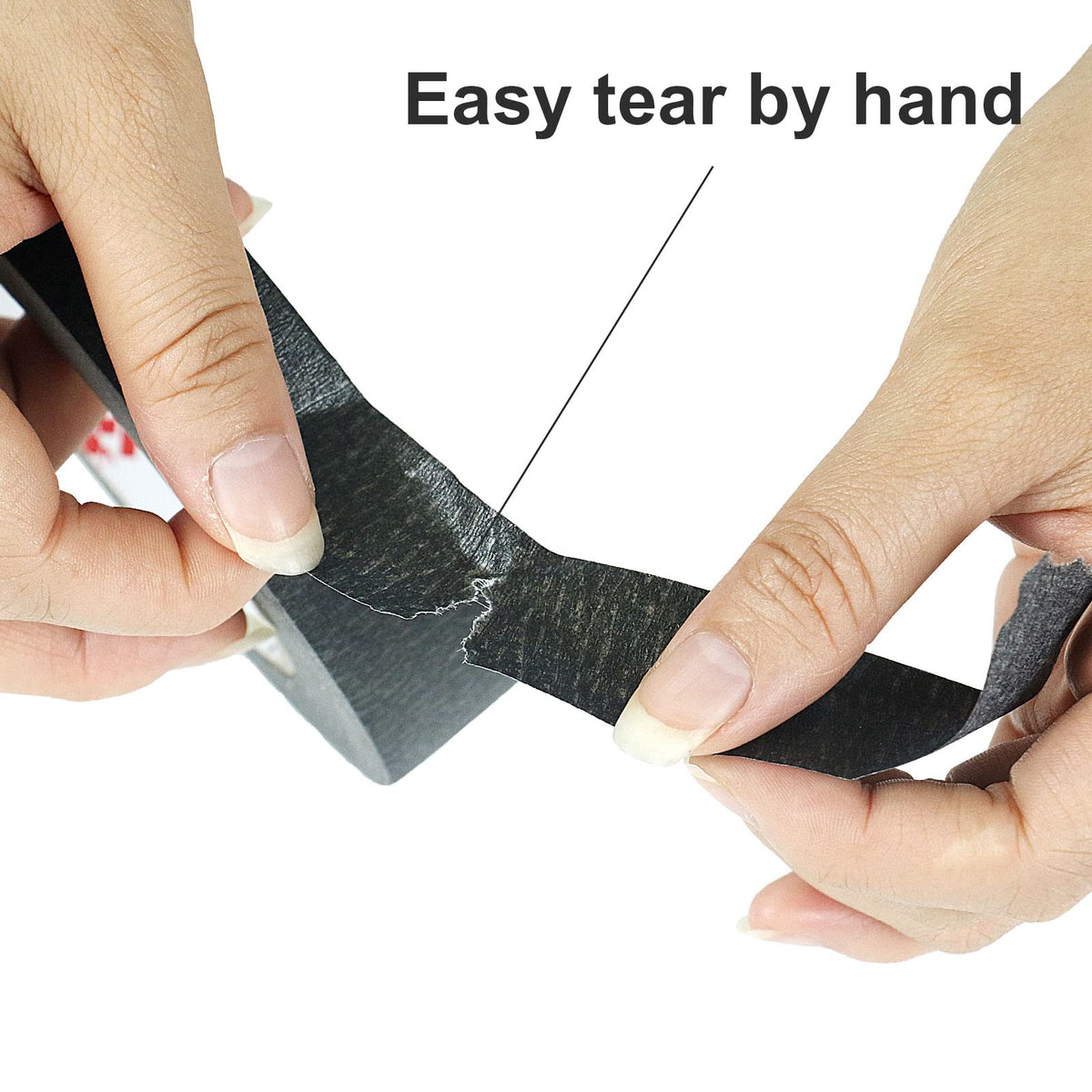 BOMEI PACK multi-surface tape adheres to wood, drywall, glass.