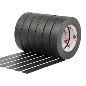 BOMEI PACK black painter's tape for sharp edges on multiple surfaces.