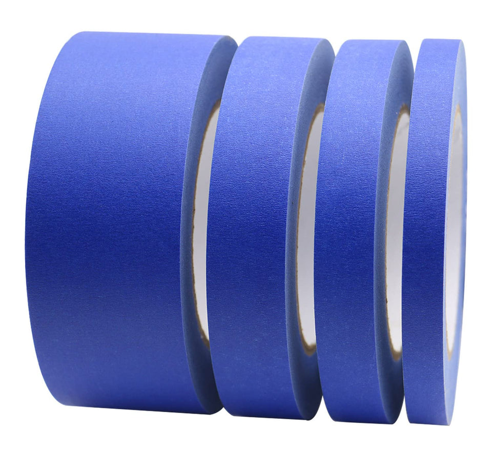 BOMEI PACK blue painters tape 1/2 inch roll for precise edge masking and clean removal