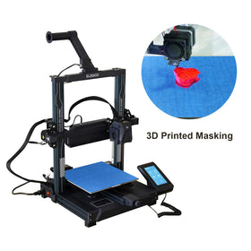 BOMEI PACK blue painters tape applied to a build platform for precise masking