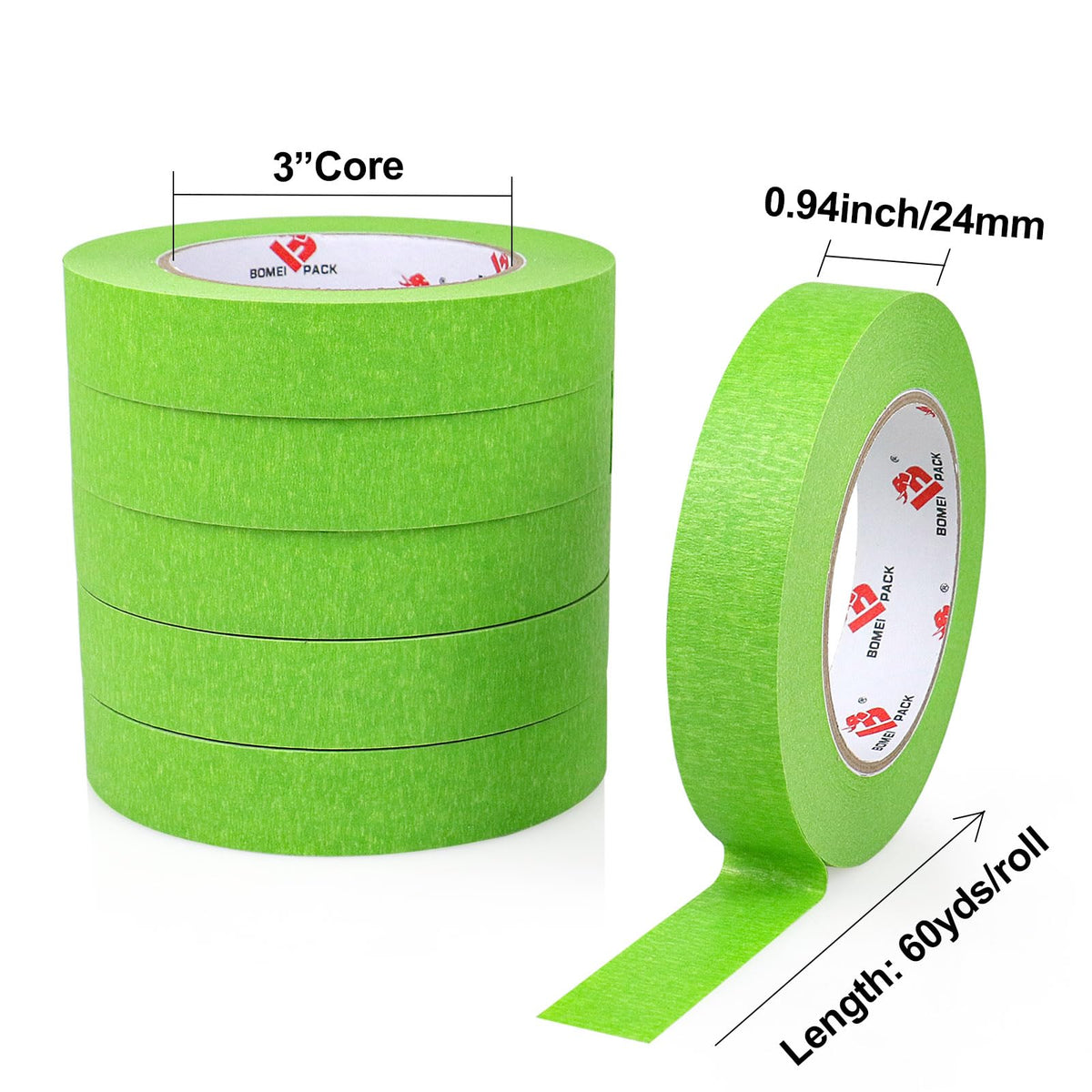 BOMEI PACK edge-perfect tape on wall for precise masking.