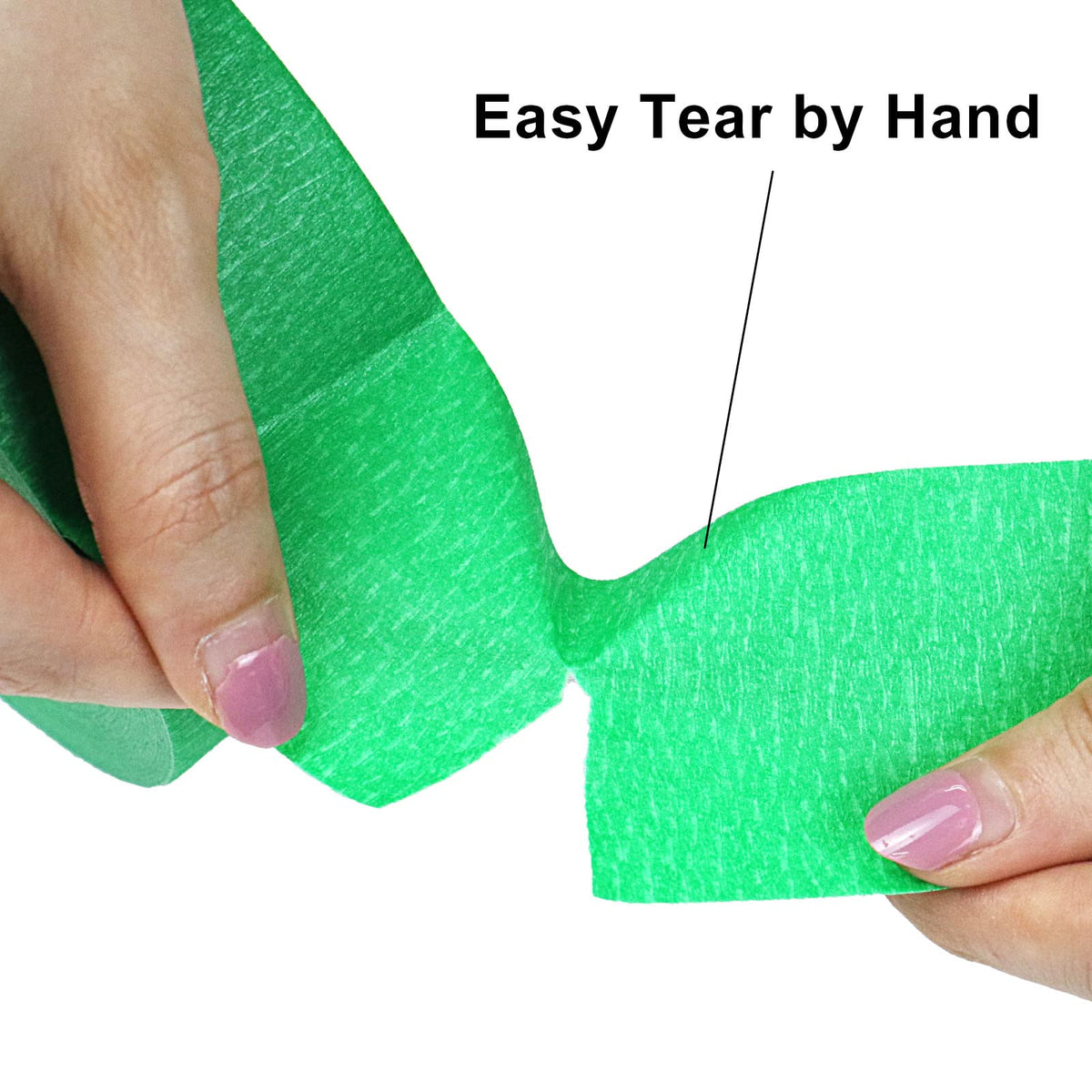 BOMEI PACK green tape used in crafts and DIY decor projects.