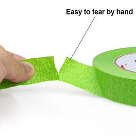 BOMEI PACK green tape sticks well and removes without residue.