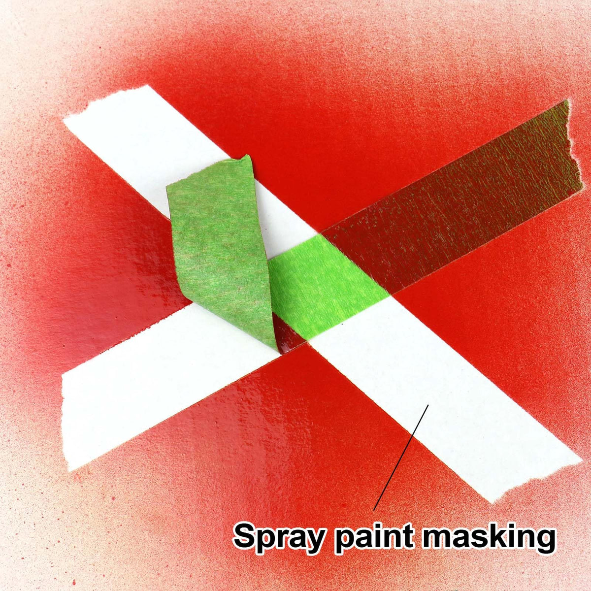 BOMEI PACK painter's tape on glass enables neat borders.