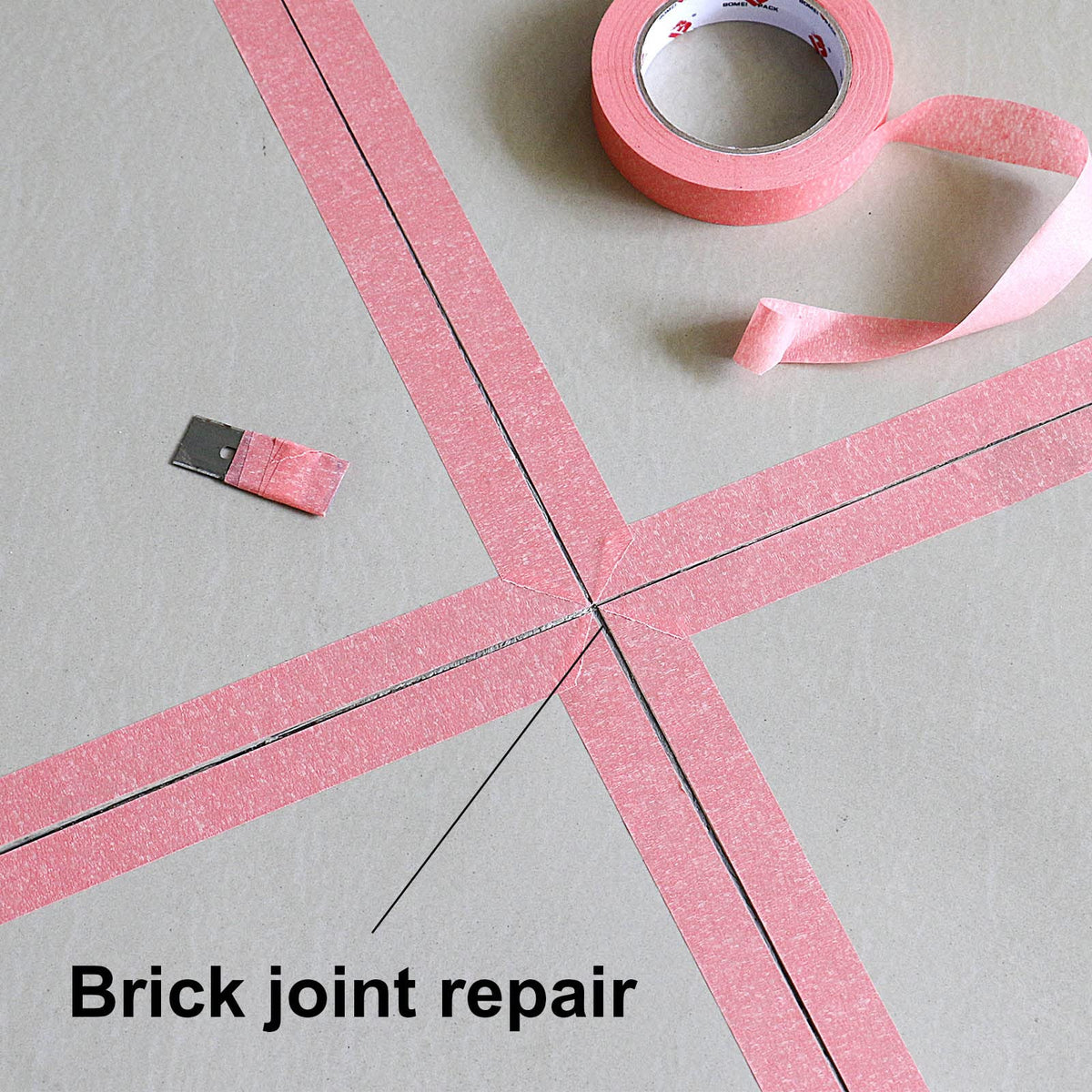 BOMEI PACK pink masking tape removes cleanly with no residue after painting.