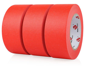 BOMEI PACK red painter's tape for sharp lines on walls and trim, ideal for DIY projects.