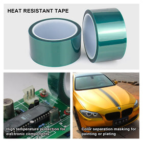 BOMEI PACK tape applied along a surface edge to prevent bleed during bake