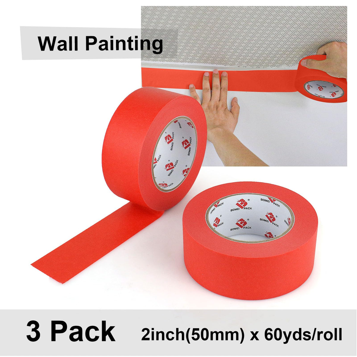 BOMEI PACK three-roll pack for painting, labeling, and crafts.