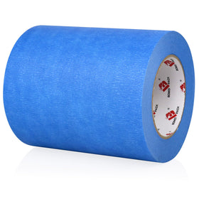 BOMEI PACK wide blue painters tape roll, ideal for quick setup on large projects.