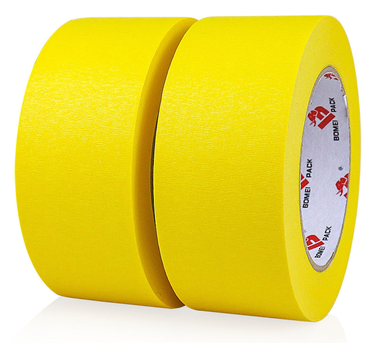 BOMEI PACK yellow painter's tape creates sharp edges on walls and trim.