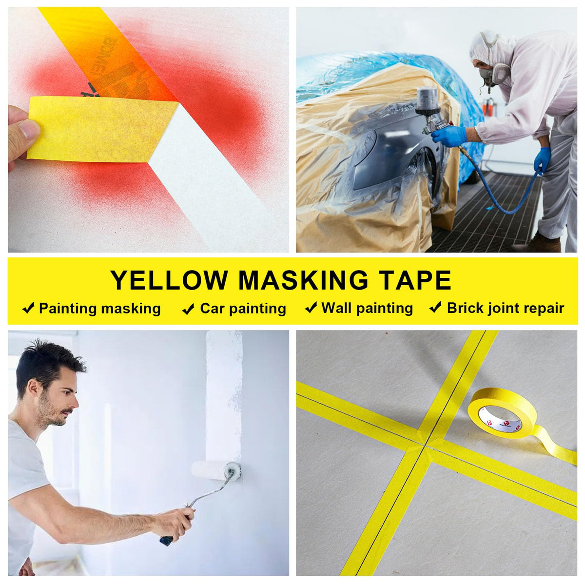 BOMEI PACK versatile masking tape for painting labeling and crafts.