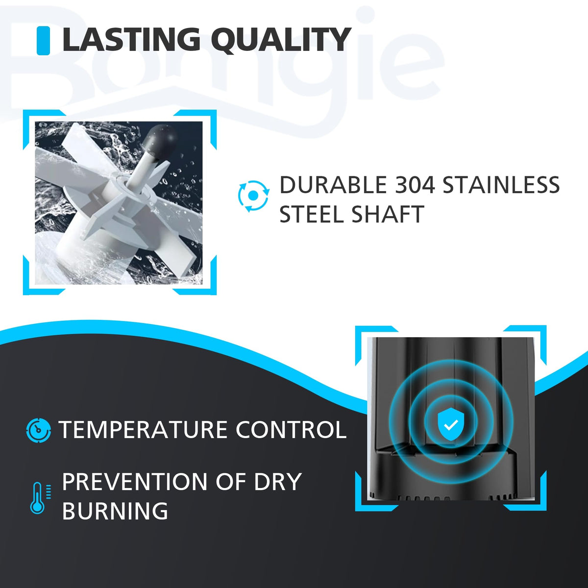 BOMGIE pump with thermal overload protection for safe operation