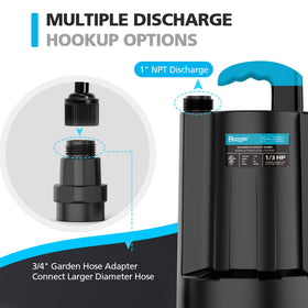 BOMGIE submersible pump draining a pool, quick water removal