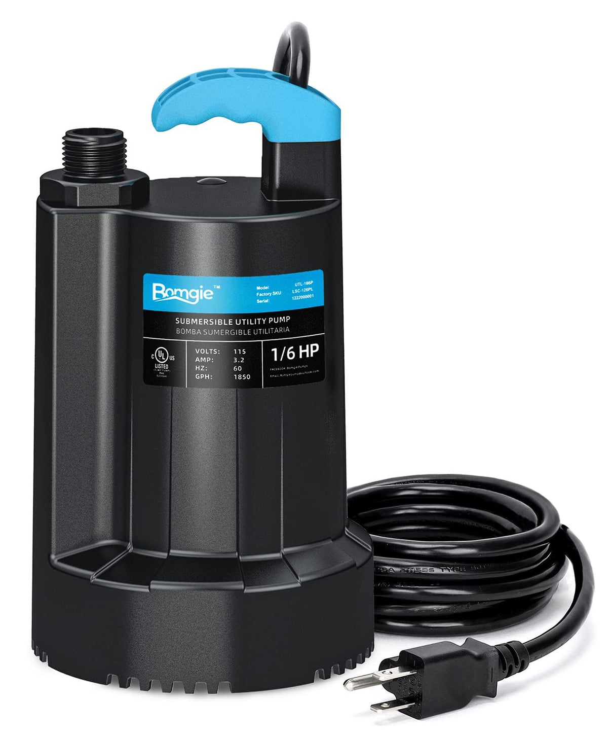 BOMGIE submersible water pump 1850GPH in action for quick drainage.