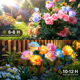 Bomier outdoor lights auto on at dusk, no wiring needed for easy setup.