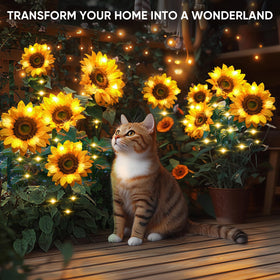BOMIER sunflower garden lights provide bright, waterproof decor for patios and walkways.