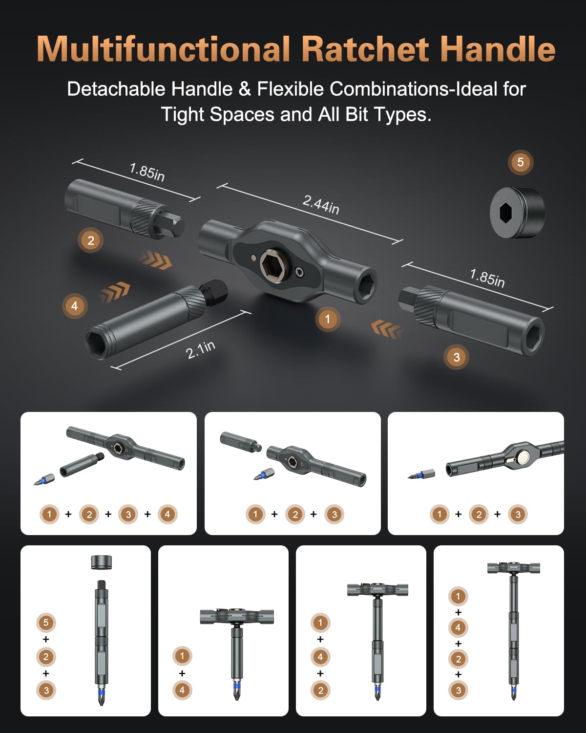 Bomivoi detachable-handle visual for adjustable angles