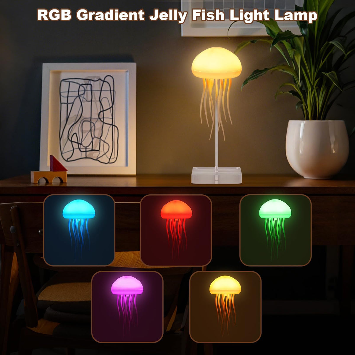 BomKra Jellyfish Lamp base stand ideal as night light.